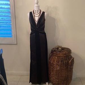 Beautiful Tadashi shoji brown velvet & satin formal